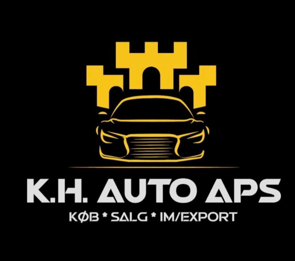 K.H. Auto APS logo med bil og gul borg